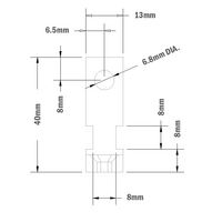 41-001-0 MODULAR SOLUTIONS PROFILE FASTENER HIDDEN PROFILE CONNECTOR M